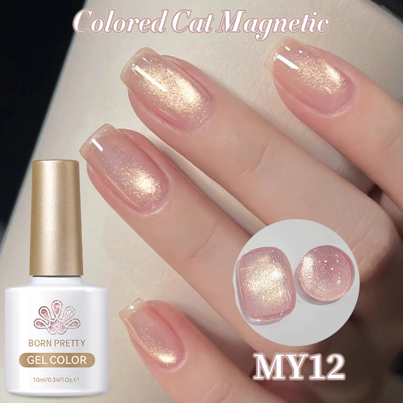 65% OFF BORN PRETTY Light Pink Cat Magnetic Eye Gel Polish for Spring Summer Manicure DIY Varnis Semi Permanent