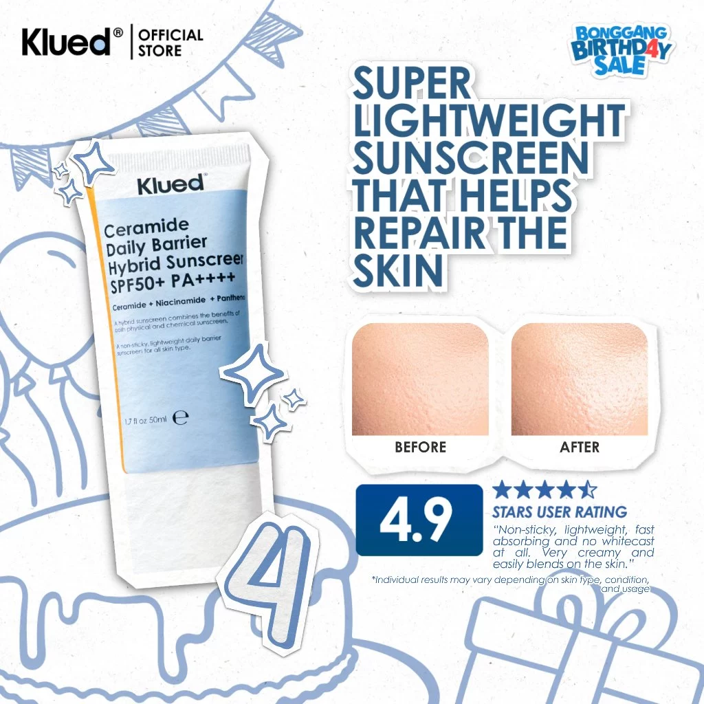 67% OFF Klued - Ceramide Daily Barrier Hybrid Sunscreen SPF50+ PA++++