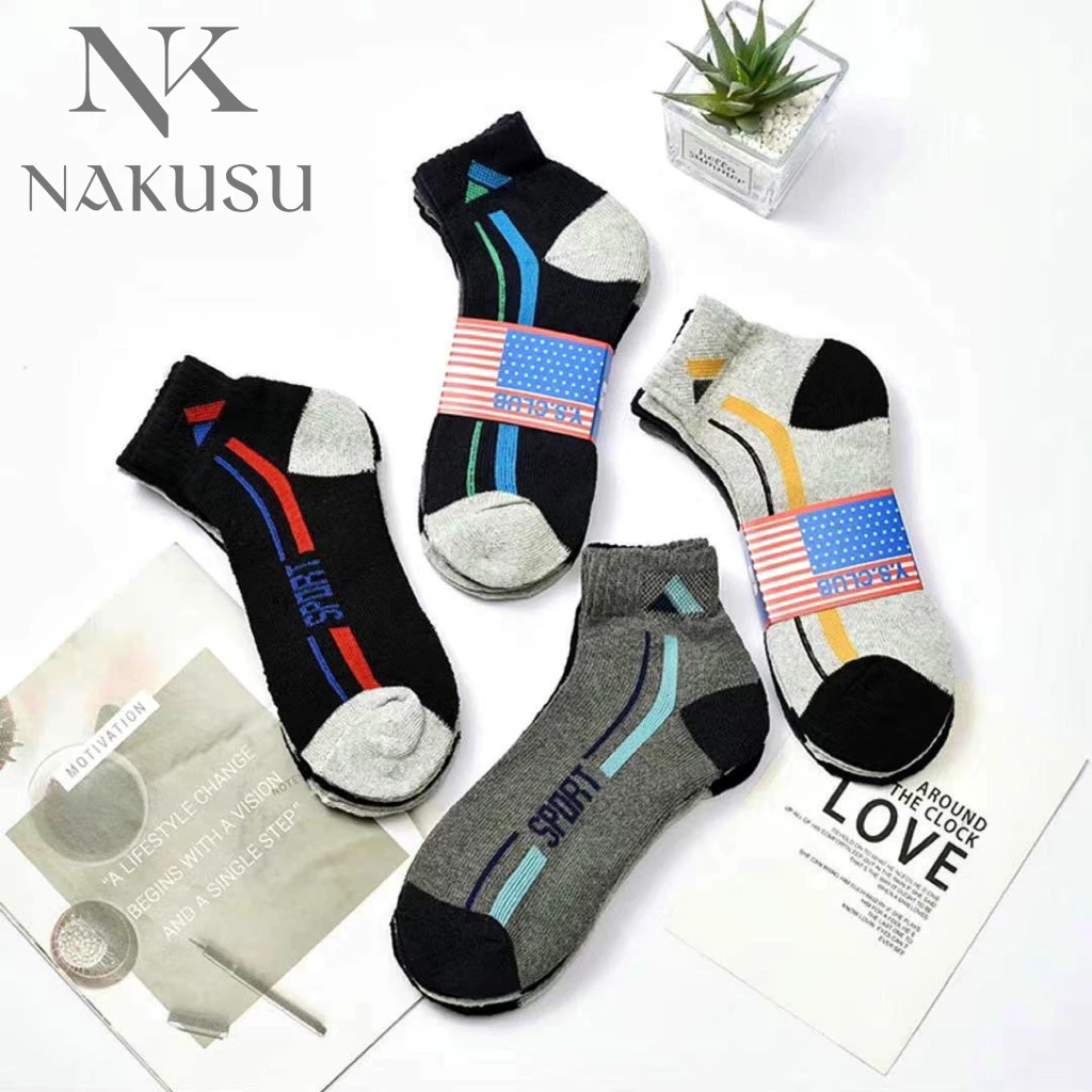 9% OFF Nakusu 12Pairs Men's Assorted Design Cotton Ankle Sport Socks