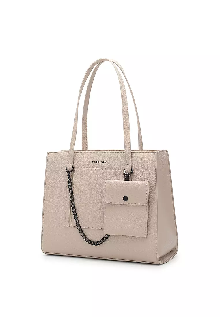 69% OFF Swiss Polo Women's Tote Bag / Shoulder Bag - Beige
