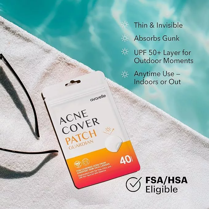45% OFF [AVARELLE] Acne Cover Patch - Sun Guard UPF50 (40 Counts)