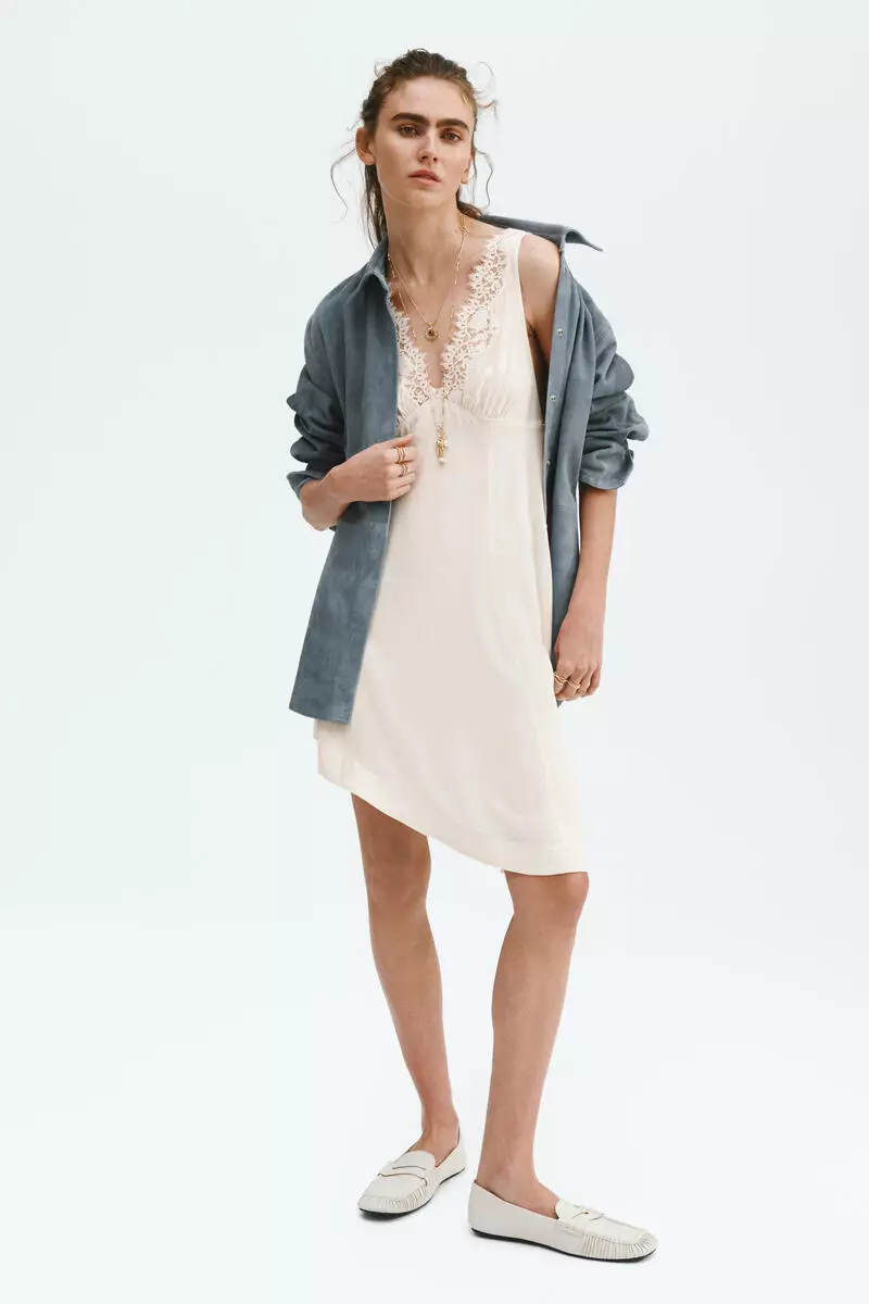 75% OFF H&M Lace-trimmed dress