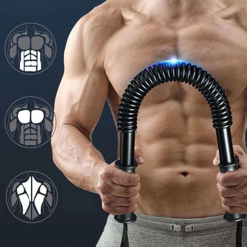 48% OFF Luddy Power Twister Bar Spring Bar Resistance Bend Bar Chest Arm Strength Training Fitness Gym Equipment Steel Spring ABS Rubber Handgrip Trainer for Bodybuilding bodybuilding titan stee gamut barl