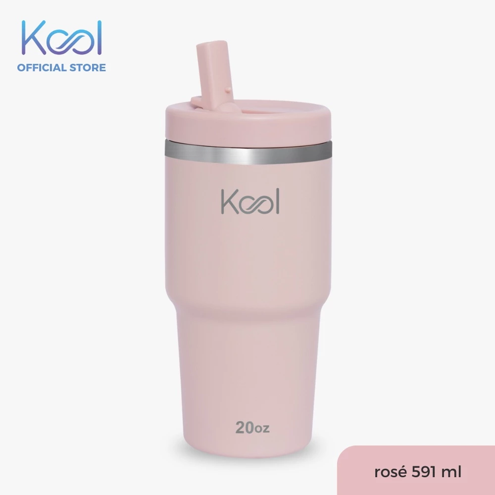 41% OFF Kool Insulated Stainless Steel Desk Tumbler With Straw - Rosé Pink - 20oz/591ml