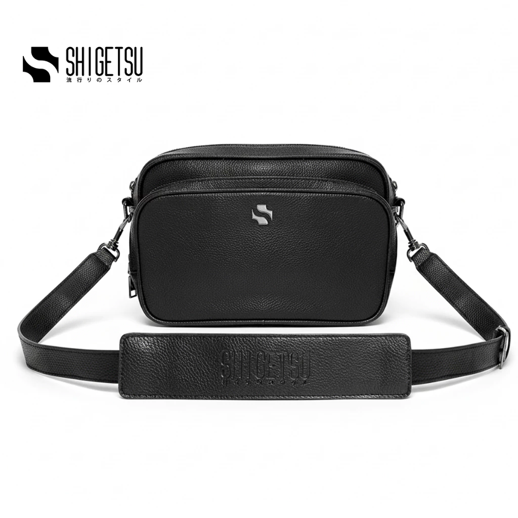 62% OFF Shigetsu MORI Leather Sling Bag Crossbody Bag for Men Shoulder Leather Bag for School