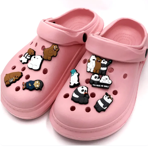 89% OFF Bare Bears Series 1 shoes accessories buckle Charms Bae Clogs Pins for shoes
