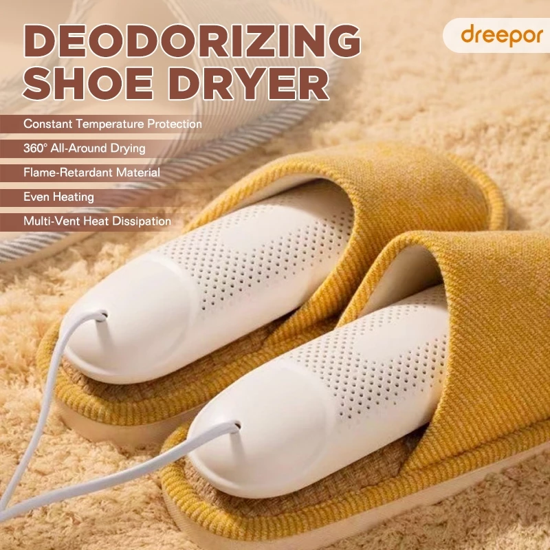 69% OFF Dreepor Electric Shoe Dryer and Disinfectant Portable Household Shoes Dryer With Timer Sterilization
