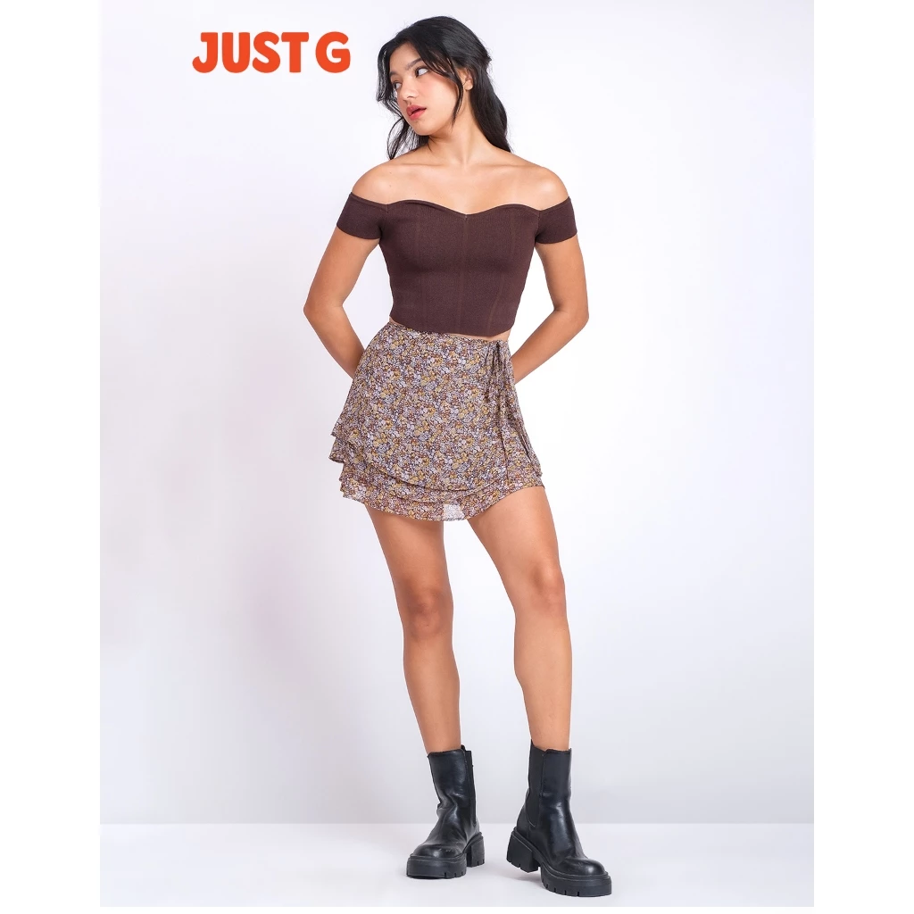 70% OFF Just G Floral Layered Ballet Skirt