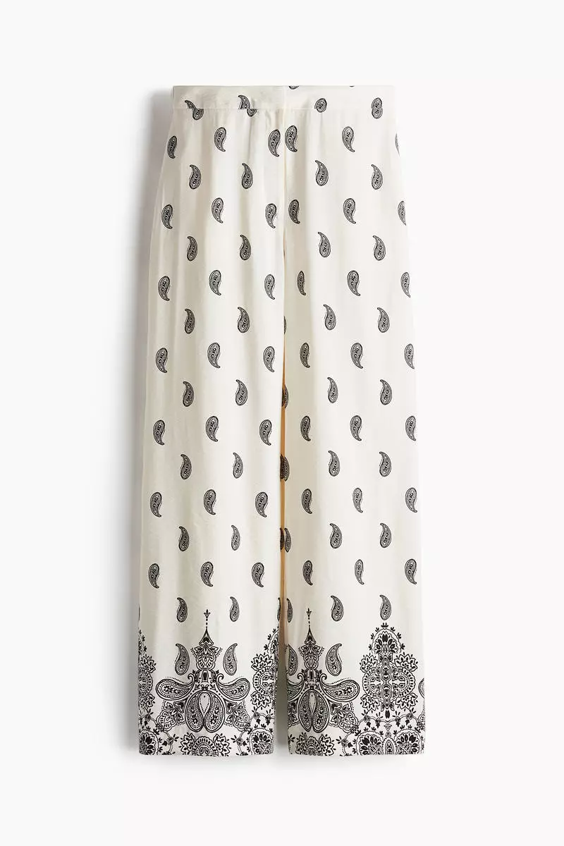 69% OFF Patterned twill trousers