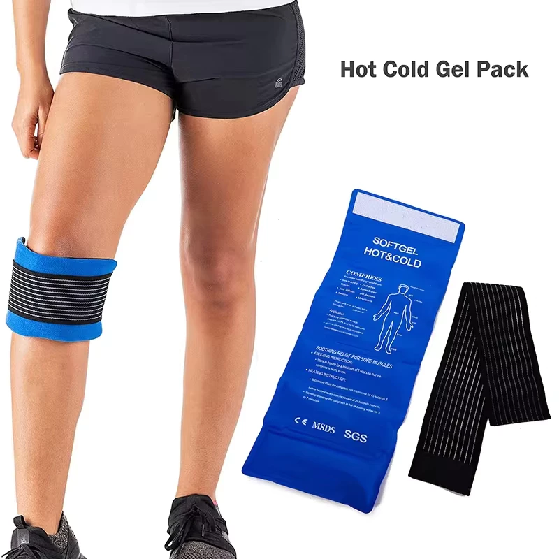 40% OFF Ice Pack with Elastic Strap Reusable Cold Hot Therapy Packs for Sport Injury First Aid Knee Back Wri