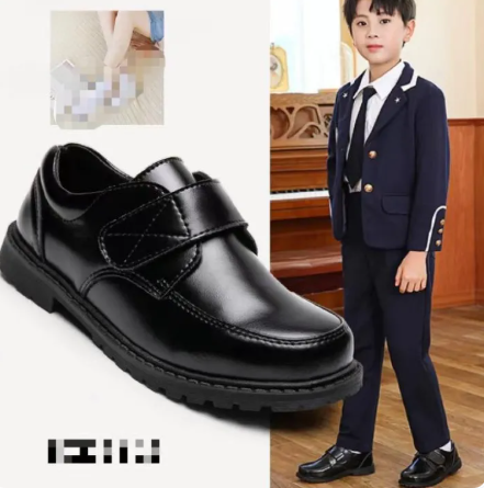21% OFF Kid black school shoes for boys Rubber shoes 527#