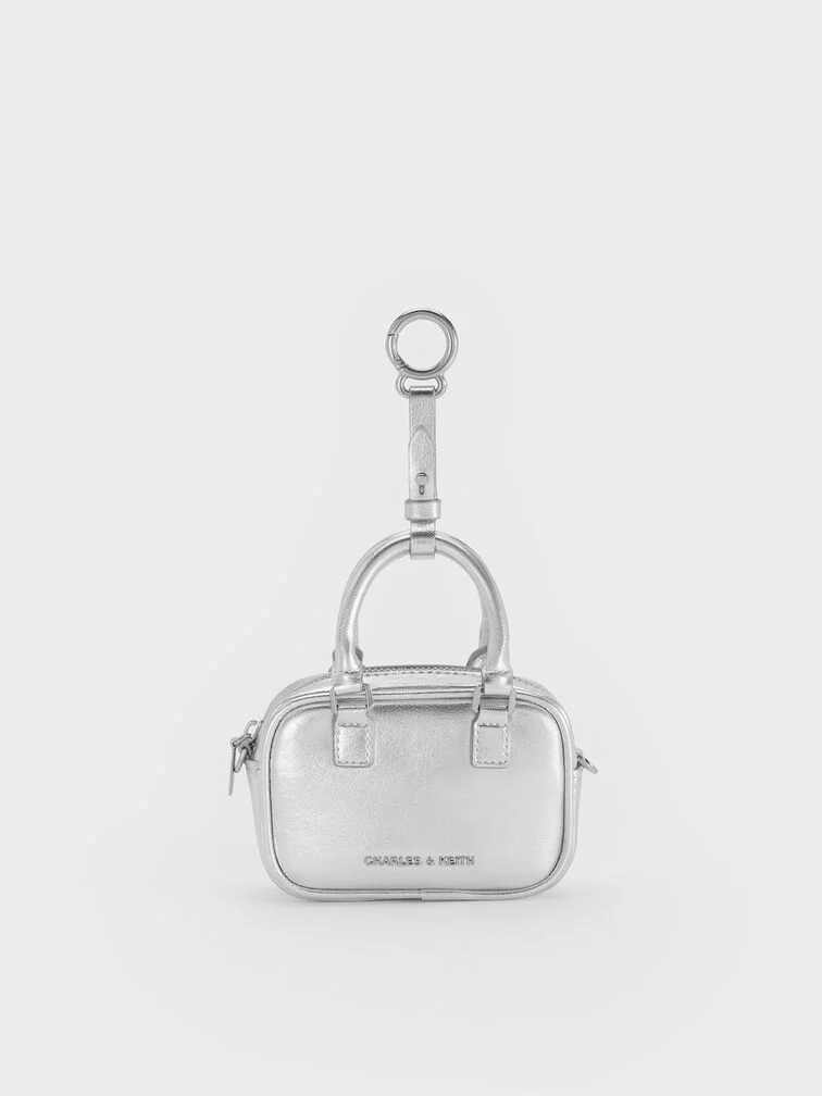 30% OFF Sianna Metallic Bag Charm​ - Silver