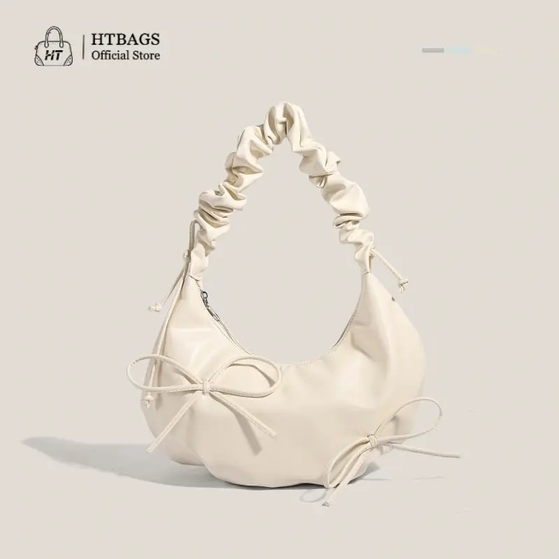 25% OFF H&T Super Popular Niche Ballet Style Cloud Bag Women's Pleated Versatile Crossbody Bag Fashionable Trendy Single Shoulder Armpit Bag
