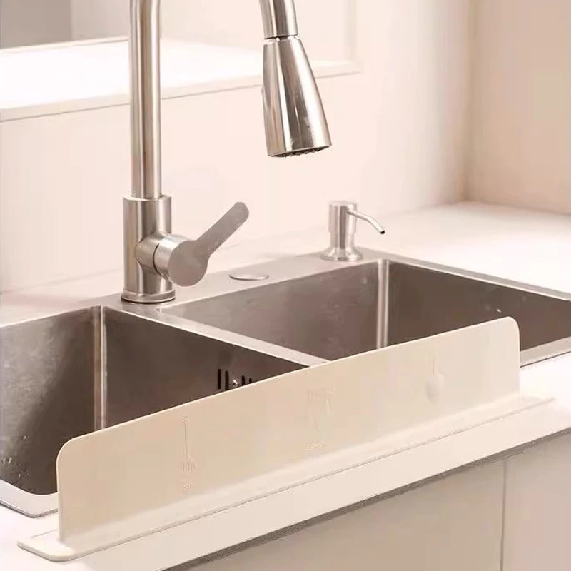 65% OFF Silicone Water Barrier Baffle Suction Cup Style Sink Splash Guard Wash Basin Kitchen Accessories