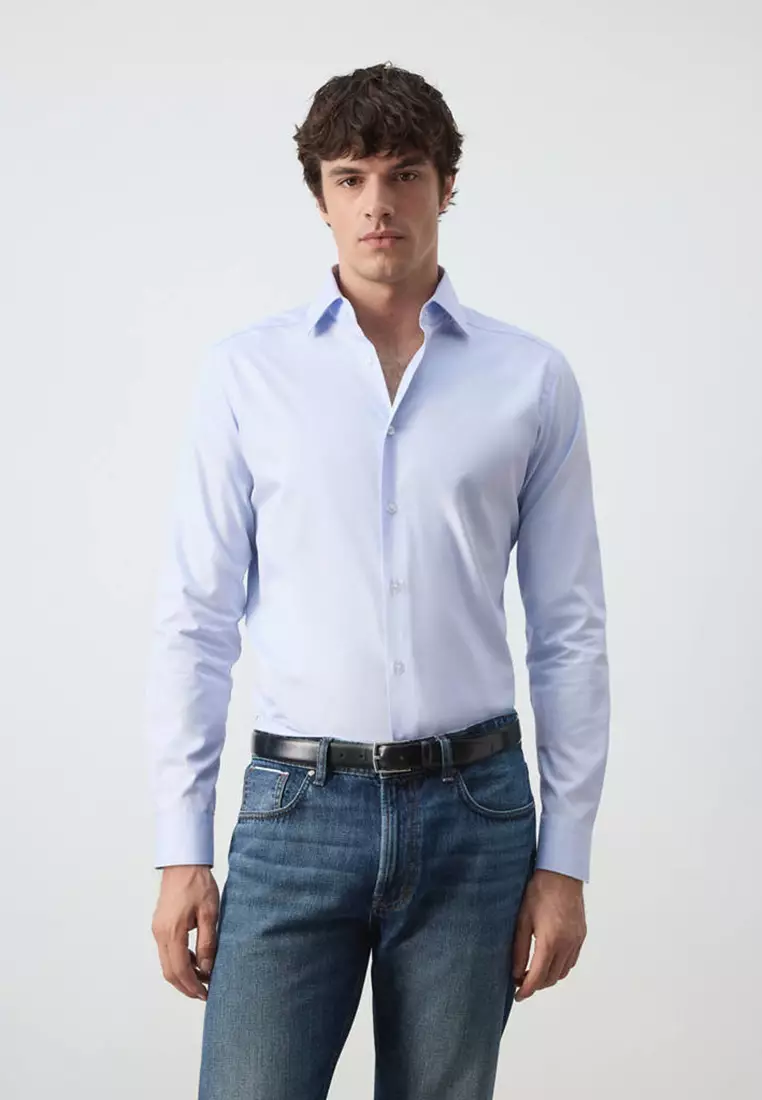 4% OFF MANGO Man 100% Cotton Slim-Fit Shirt